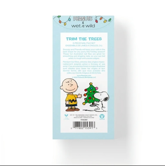 Wet n Wild X Peanuts Christmas 3pcs Nail File Set - Picture 4 of 7